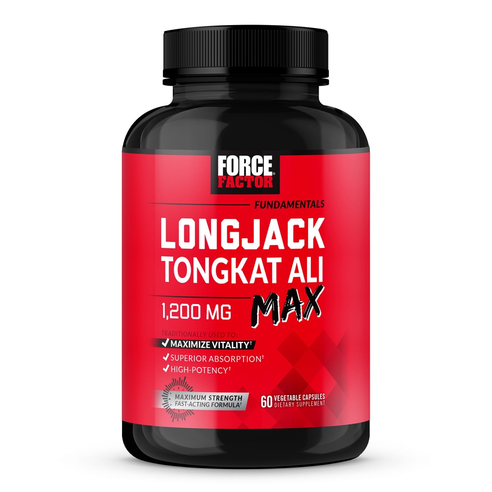 Longjack Tongkat Ali Max -- 1200 mg - 60 Vegetable Capsules (Растительные капсулы) Force Factor