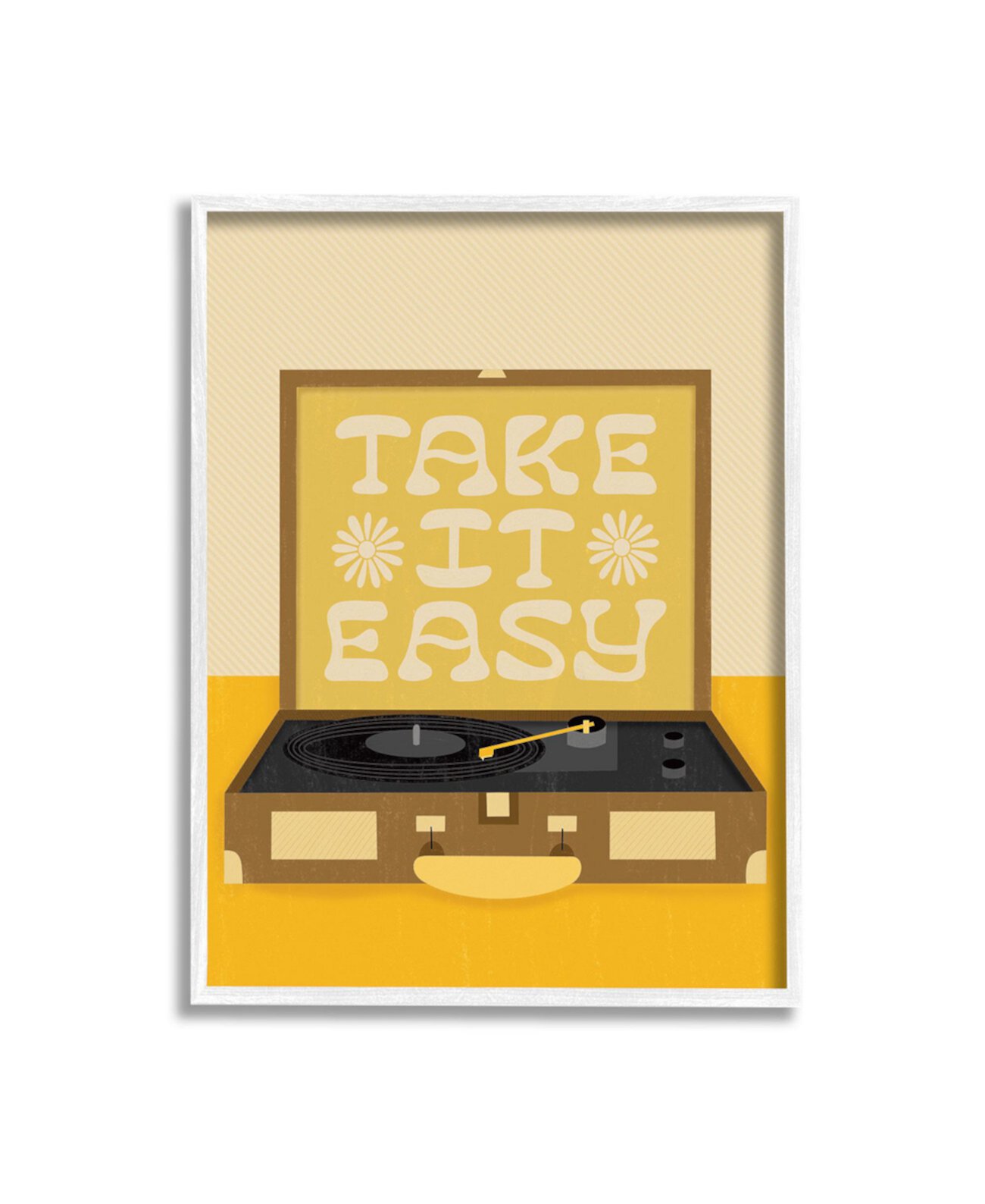 Картина в рамке 'Take it Easy' с виниловым проигрывателем, 40 см x 4 см x 51 см Stupell Industries