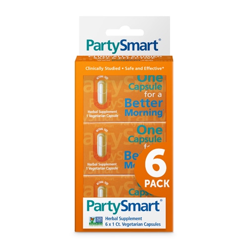 PartySmart -- 6 Vegetarian Capsules (Вегетарианские капсулы) Himalaya