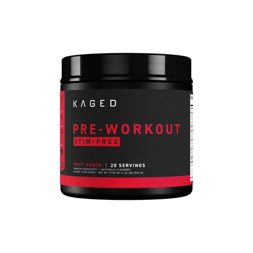 Pre-Kaged Stim-Free Pre-Workout без стимуляторов - без глутена, веганский 20 порций Kaged