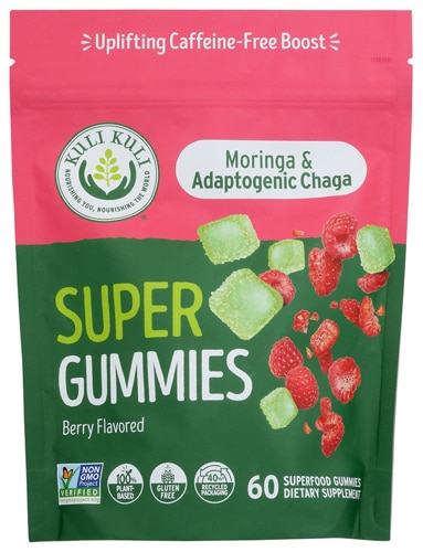 Moringa Chaga Super Gummies (Жевательные конфеты) Mixed Berry -- 60 Gummies Kuli Kuli