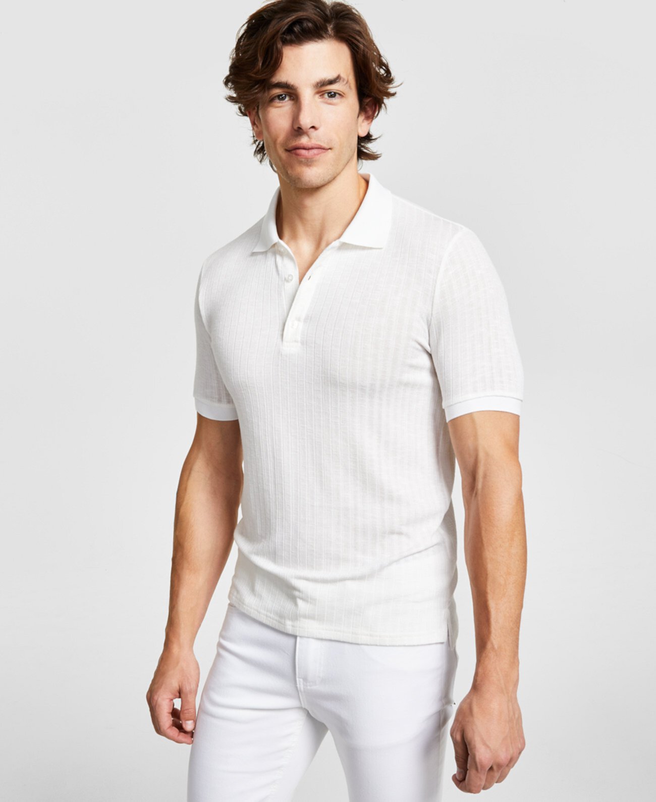 Men's Slim-Fit Dorien Short-Sleeve Polo Shirt Paisley & Gray