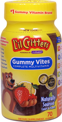 Мультивитаминное ассорти Gummy Vites Daily, 70 мармеладных мишек L'il Critters