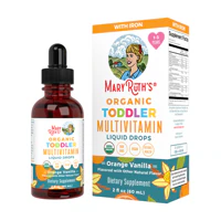 Organic Toddler Multivitamin + Iron Liquid Drops (Жидкие капли) Orange Vanilla -- 2 fl oz (Жидкие унции) MaryRuth's