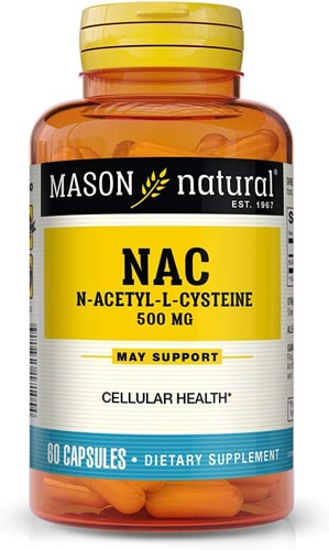 NAC N-ацетил-L-цистеин — 500 мг — 60 капсул Mason Natural