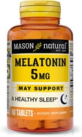Мелатонин -- 5 мг -- 60 таблеток Mason Natural