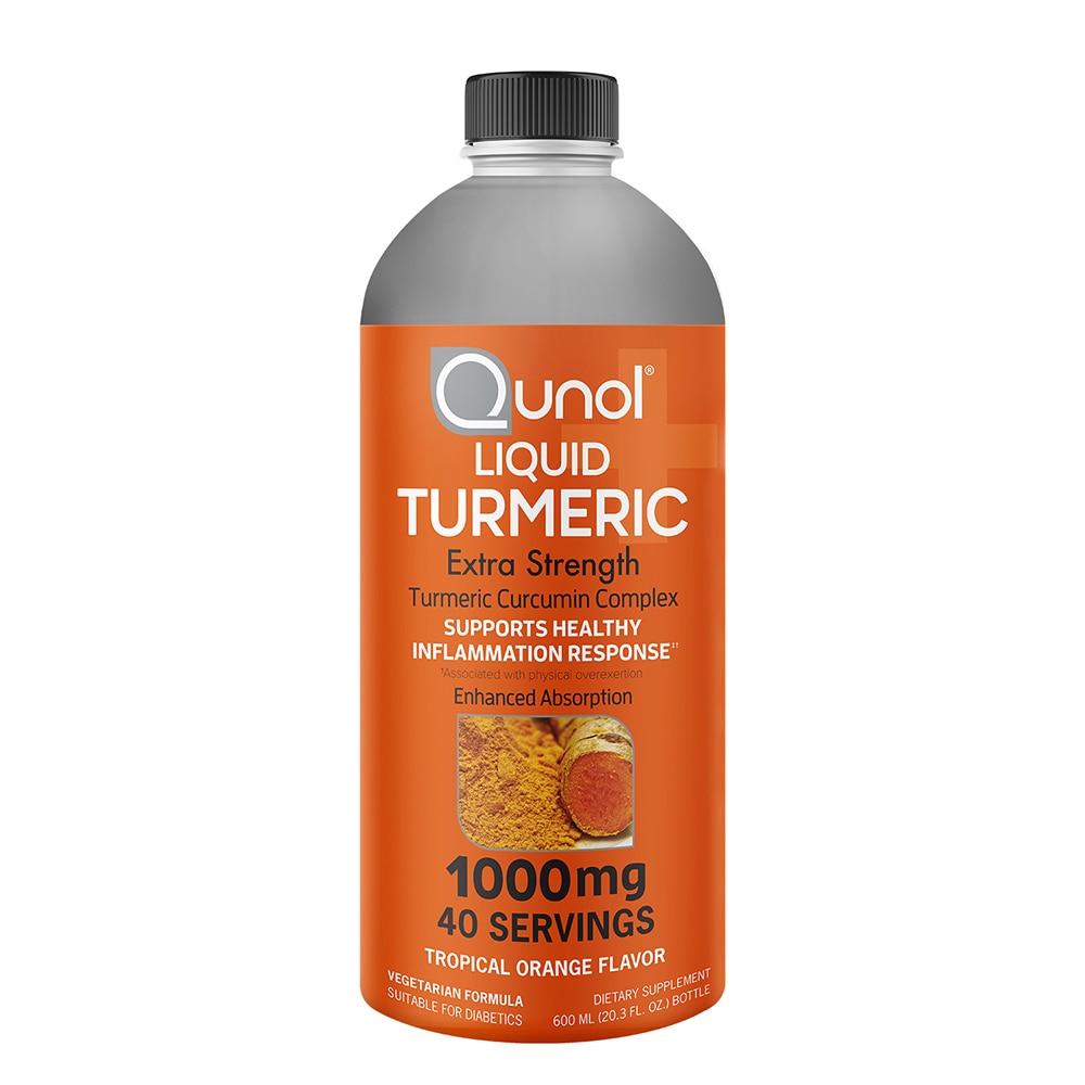 Liquid (Жидкость) Turmeric Tropical Orange -- 1000 mg - 40 Servings (Порции) Qunol