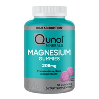 Magnesium Gummies (Жевательные конфеты) Berry -- 200 mg - 60 Gummies Qunol