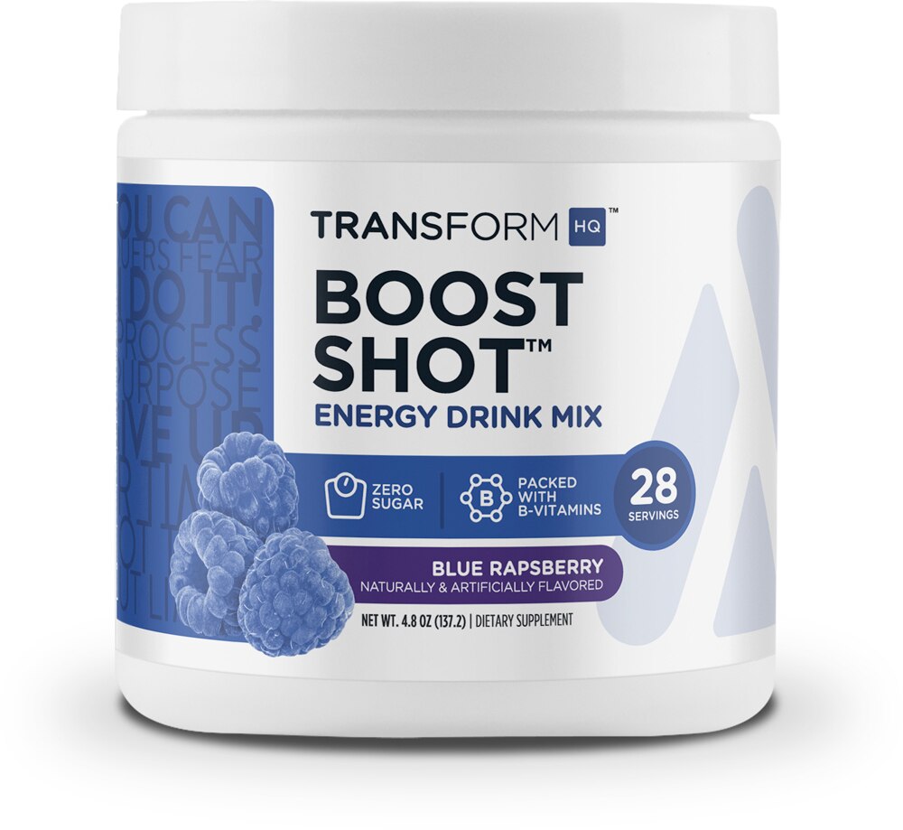 Boost Shot Energy Drink Mix - 28 Servings (Порции) Blue Raspberry -- 4.8 oz (Унции) TransformHQ