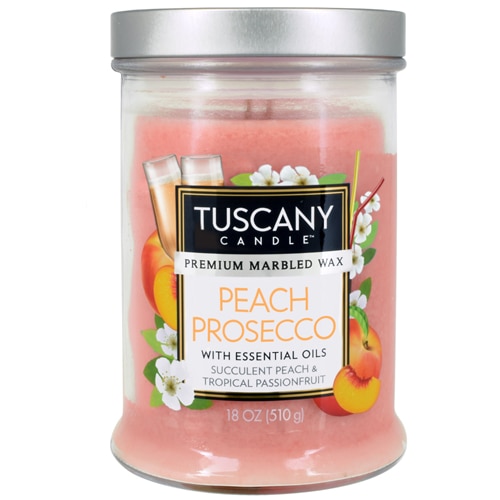 Ароматическая свеча Jar Peach Prosecco -- 18 унций Tuscany Candle