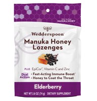 Manuka Honey Lozenges (Пастилки) Elderberry -- 2.6 oz (Унции) Wedderspoon