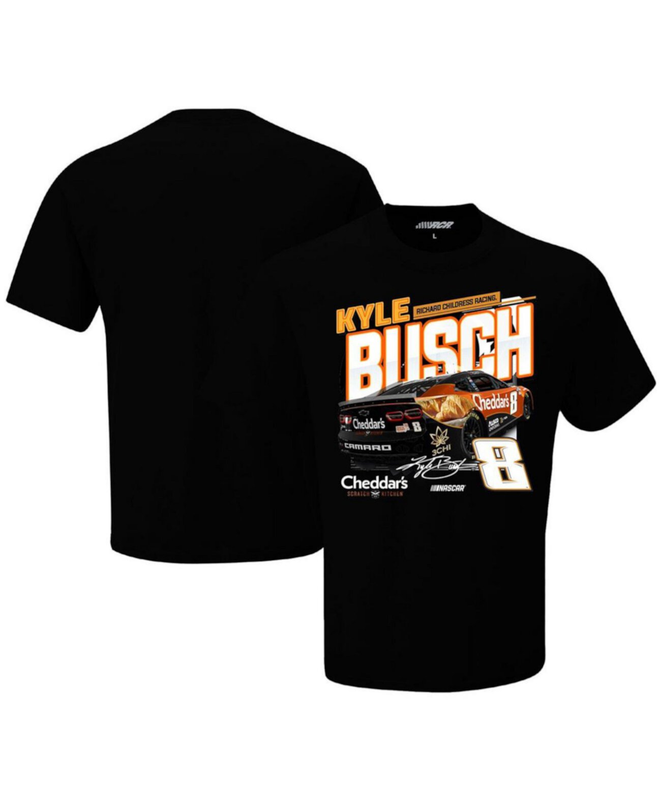 Мужская черная футболка Kyle Busch Speed Richard Childress Racing Team Collection