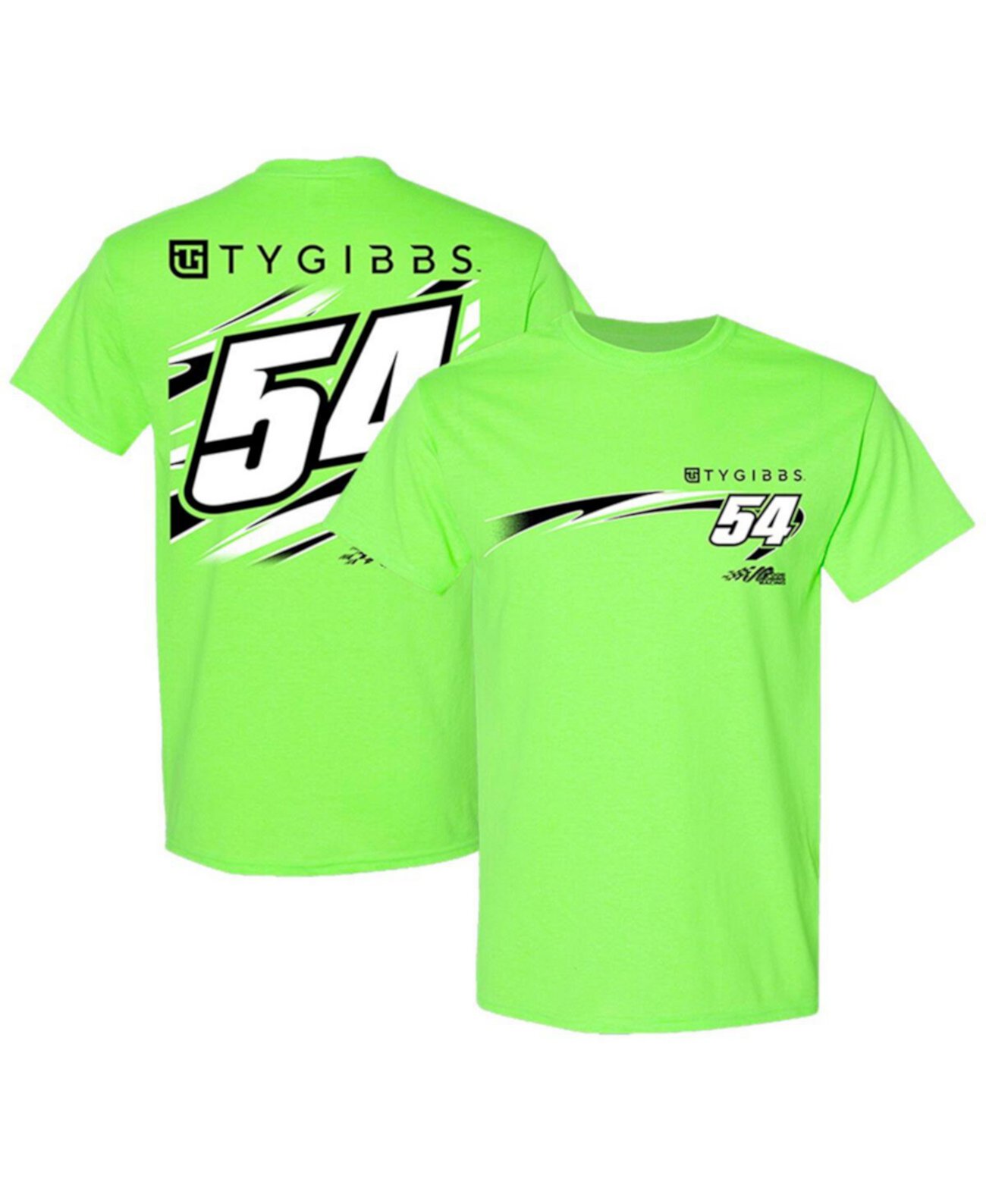 Мужская неоново-зеленая футболка Ty Gibbs Lifestyle Joe Gibbs Racing Team Collection