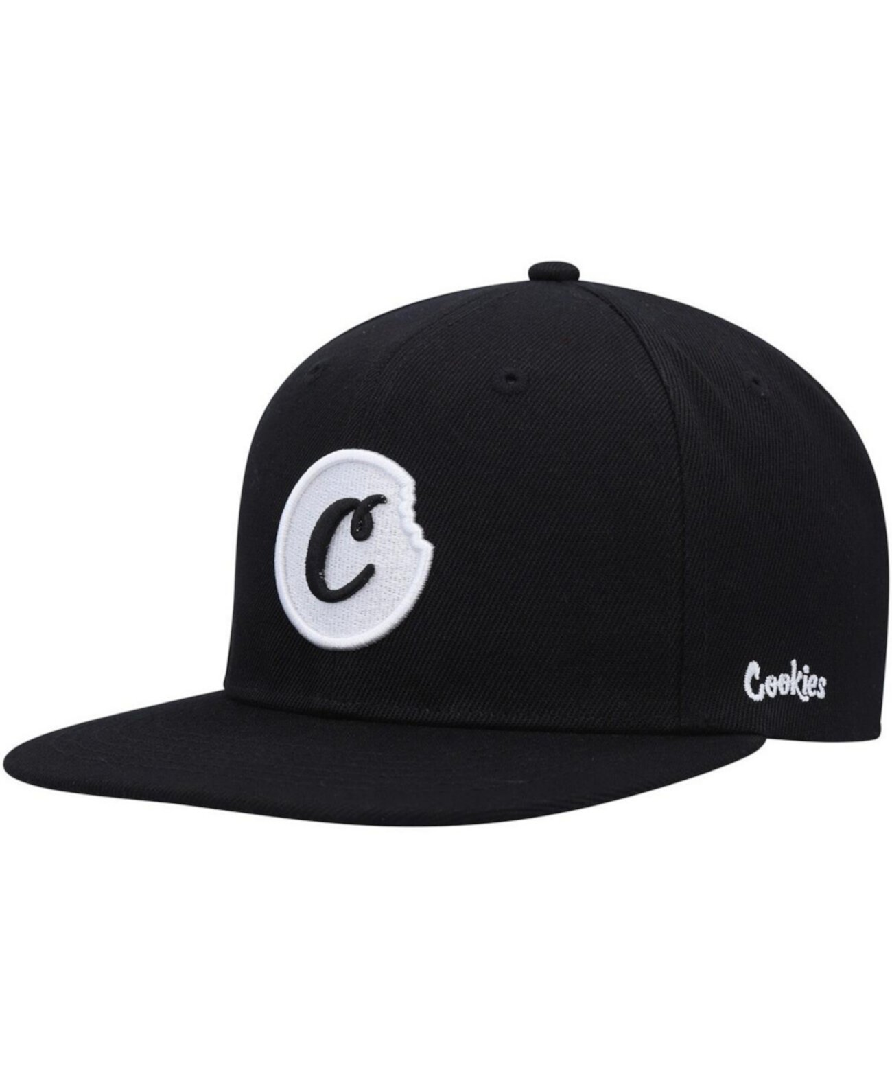 Черная кепка Snapback с логотипом C-Bite и высокой посадкой, 100% полиэстер Cookies