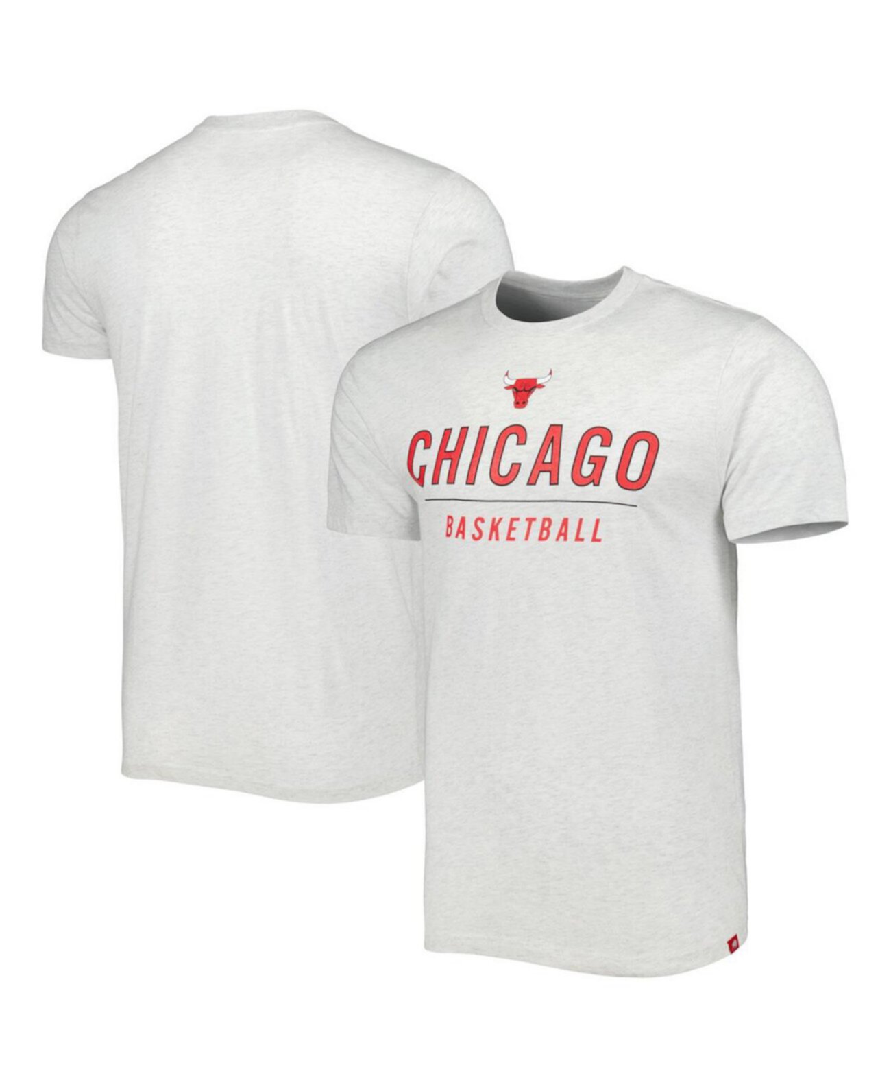 Мужская футболка Ash Chicago Bulls Turbo Tri-Blend Sportiqe