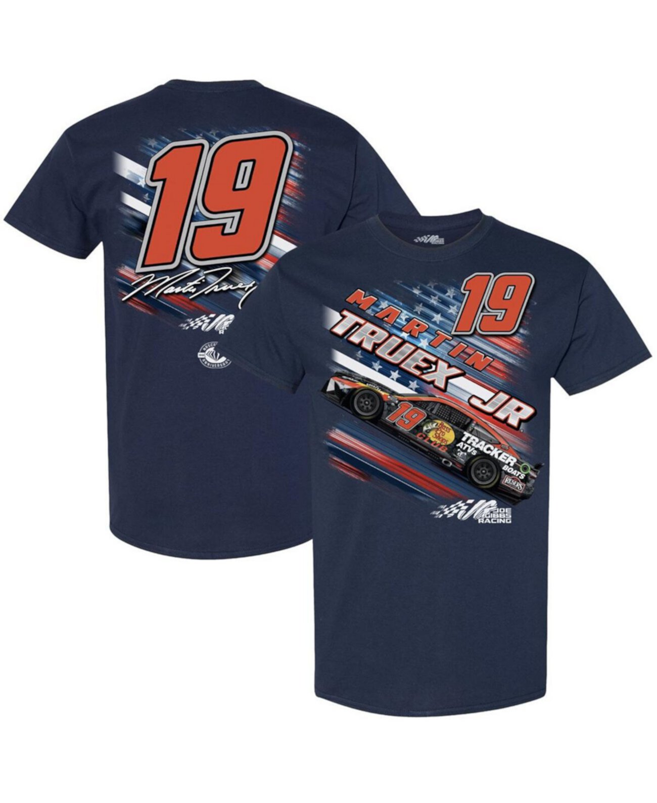 Мужская темно-синяя футболка Martin Truex Jr Patriotic Fuel Joe Gibbs Racing Team Collection