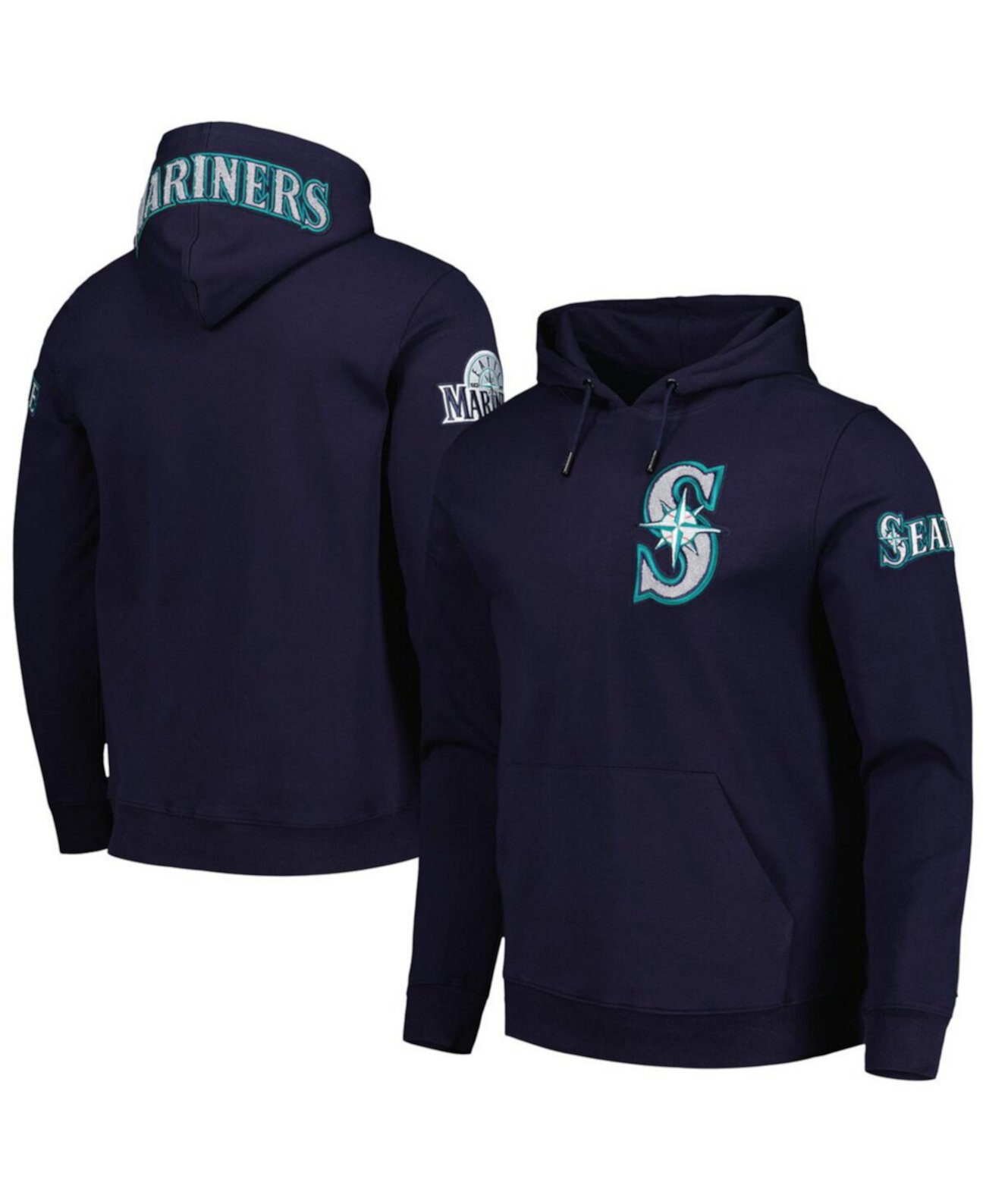 Мужской темно-синий пуловер с капюшоном с логотипом команды Seattle Mariners Team Pro Standard