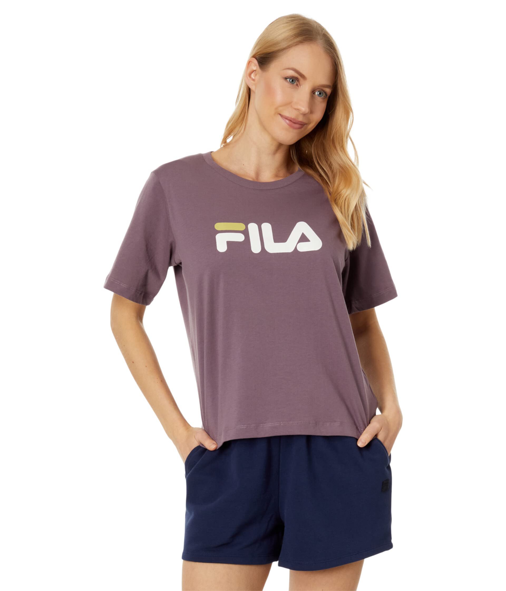 Футболка с короткими рукавами Fila Thea, 100% хлопок, пуловер Fila