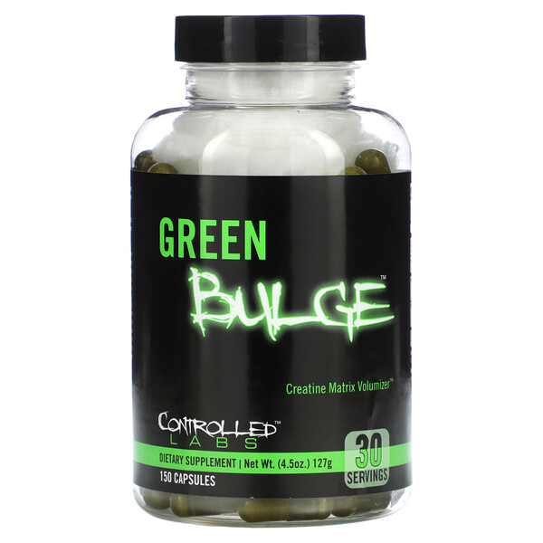 Green Bulge, Средство для увеличения объема креатиновой матрицы, 150 капсул Controlled Labs