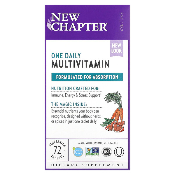 One Daily Multivitamin, 72 Vegetarian Tablets New Chapter