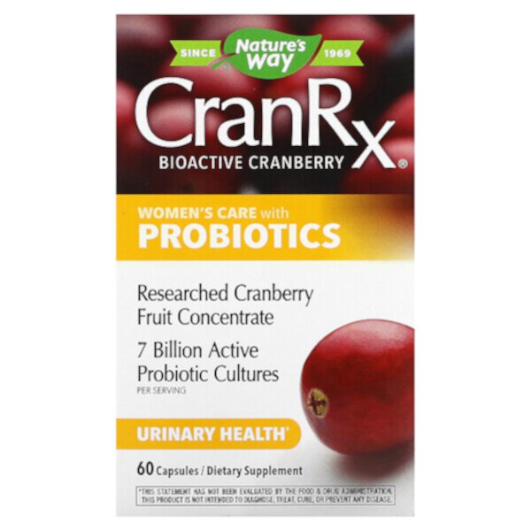 CranRx, Уход за женским здоровьем с пробиотиками - 60 капсул - Nature's Way Nature's Way