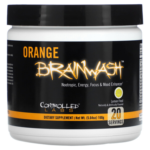 Orange Brainwash, Лимонный лед, 5,64 унции (160 г) Controlled Labs