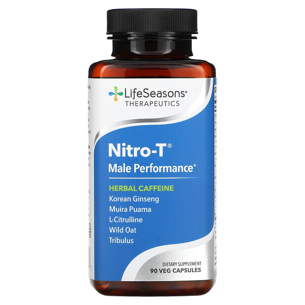Nitro-T, Мужская производительность, 90 растительных капсул LifeSeasons