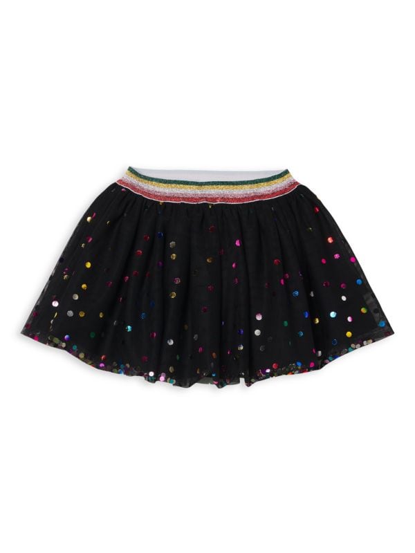Girl's Metallic Polka Dot Tulle Skirt Stella McCartney Kids