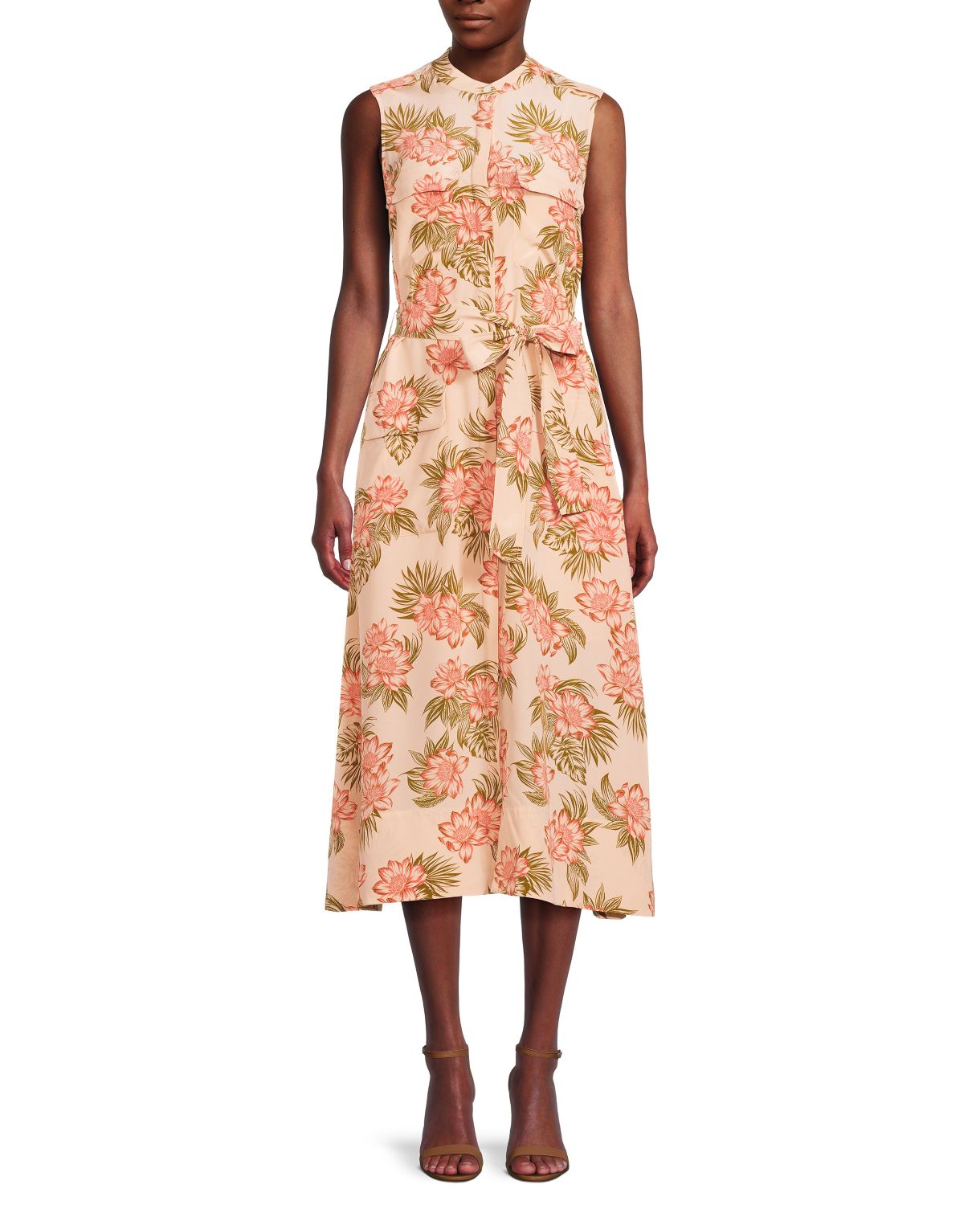 Шелковое платье-рубашка Midaxi с цветочным принтом Illumina EQUIPMENT