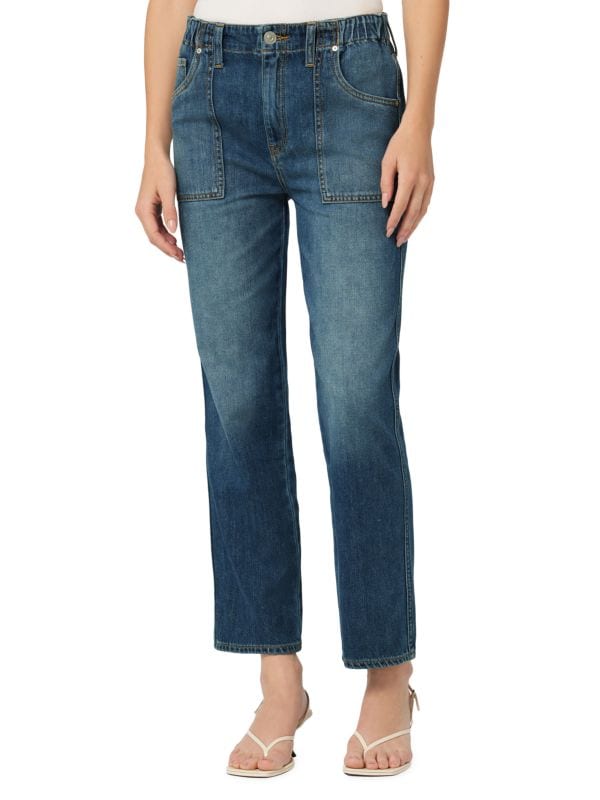 Укороченные джинсы прямого кроя Remi Hudson