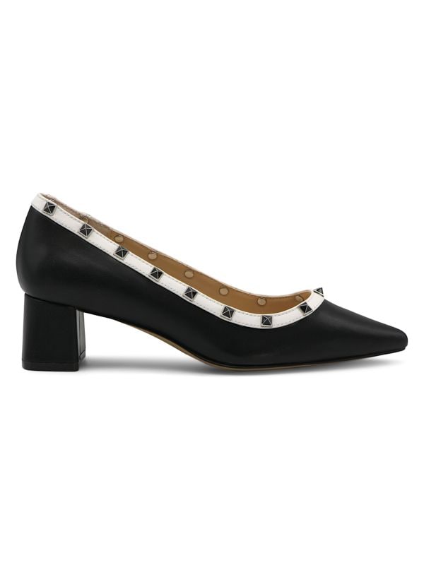 Adrienne Vittadini Women's Vatner Studded Block Heel Pumps