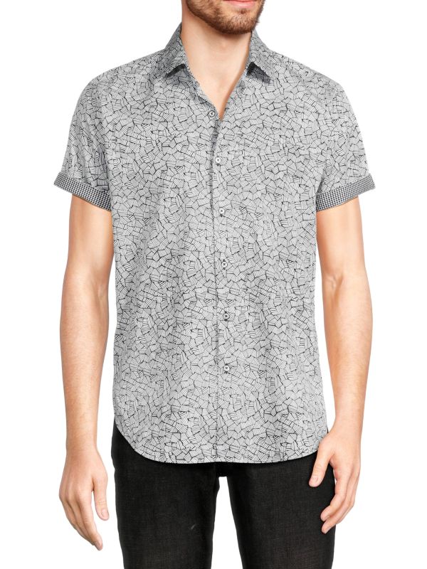 Рубашка на пуговицах с абстрактным принтом Buccaneer Robert Graham