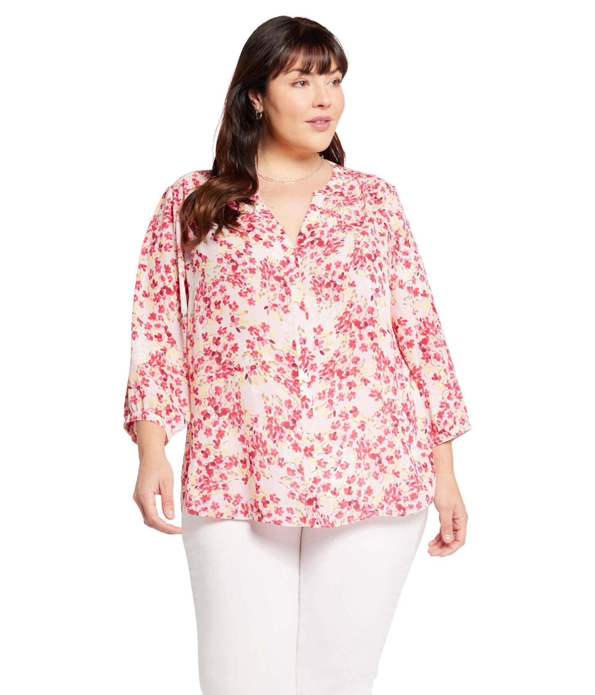 Женская Блузка NYDJ Plus Size Pintuck Blouse NYDJ