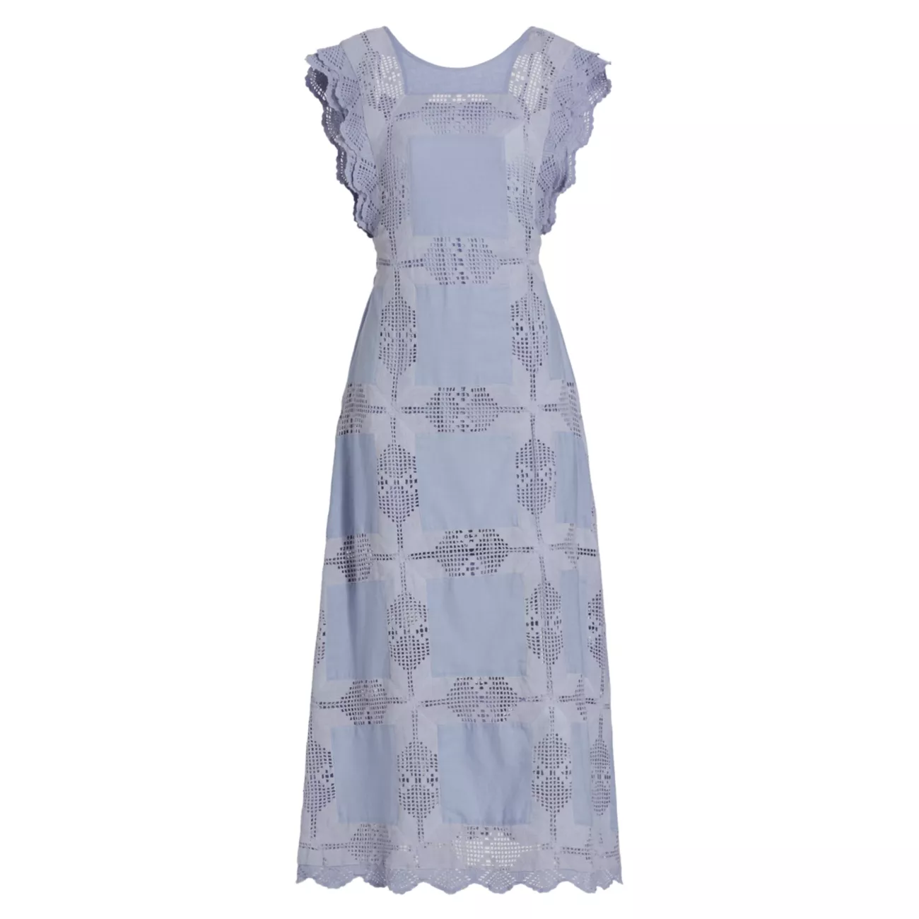Beryl Linen &amp; Cotton Lace Midi-Dress Magali Pascal
