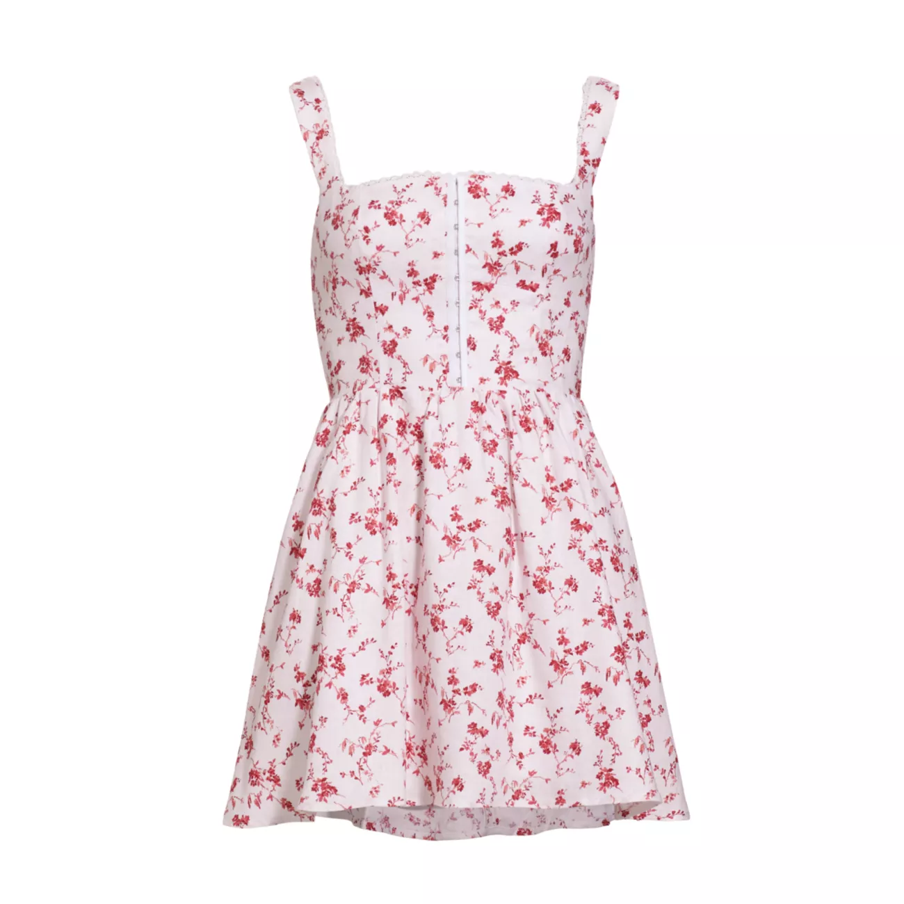 Льняное мини-платье Sheri с цветочным принтом REFORMATION