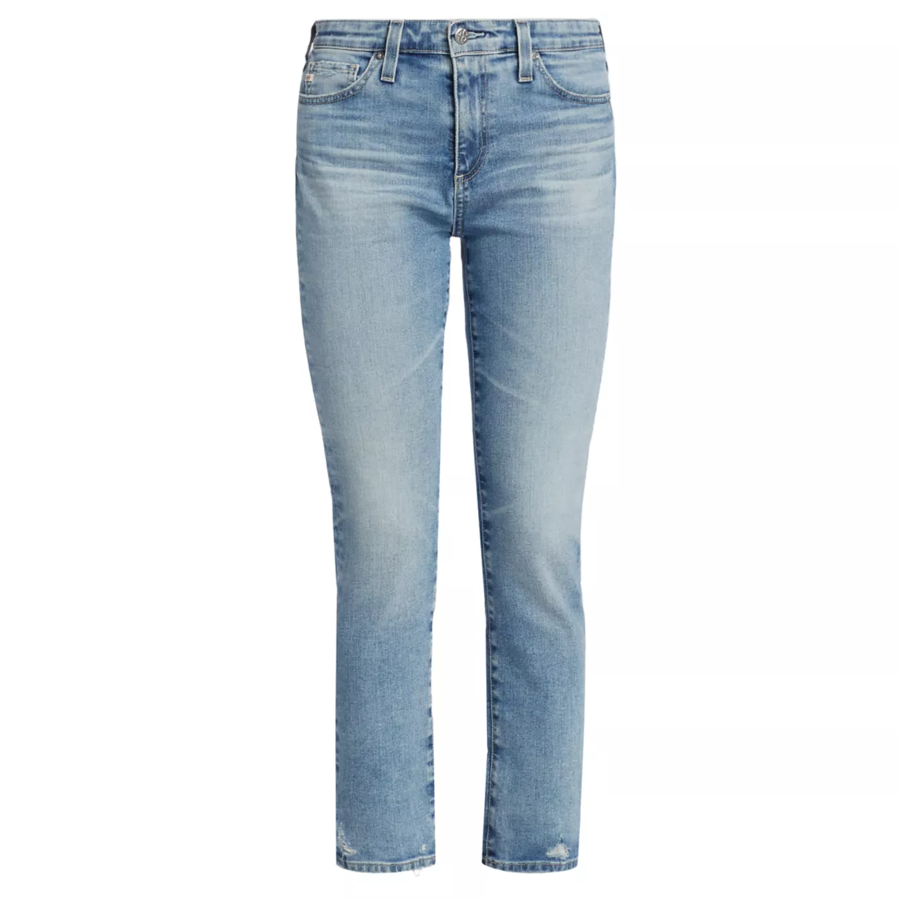 Эластичные укороченные джинсы Mari со средней посадкой AG Jeans