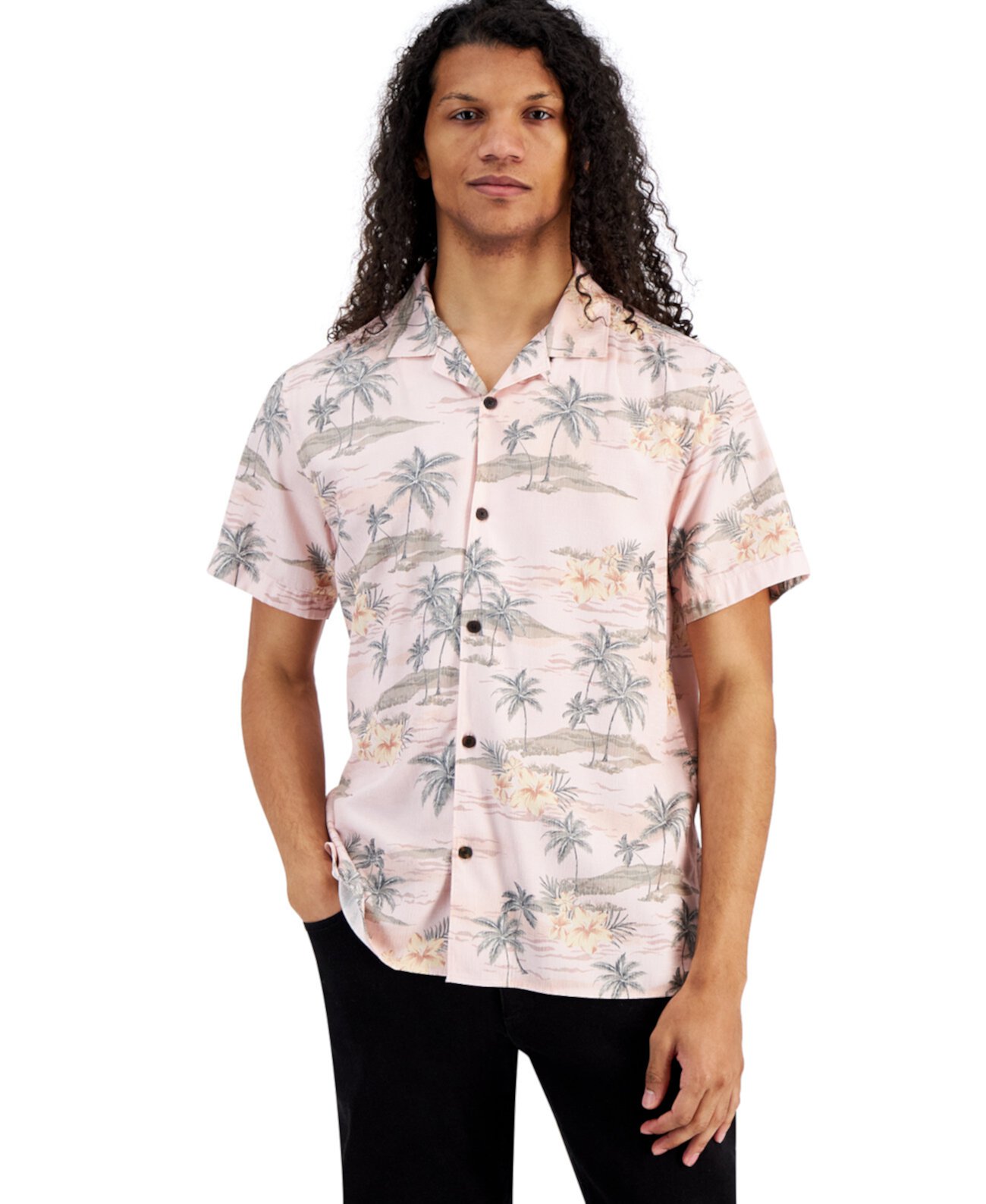 Купить Повседневные рубашки Mens Scotty Regular Fit Tropical Print