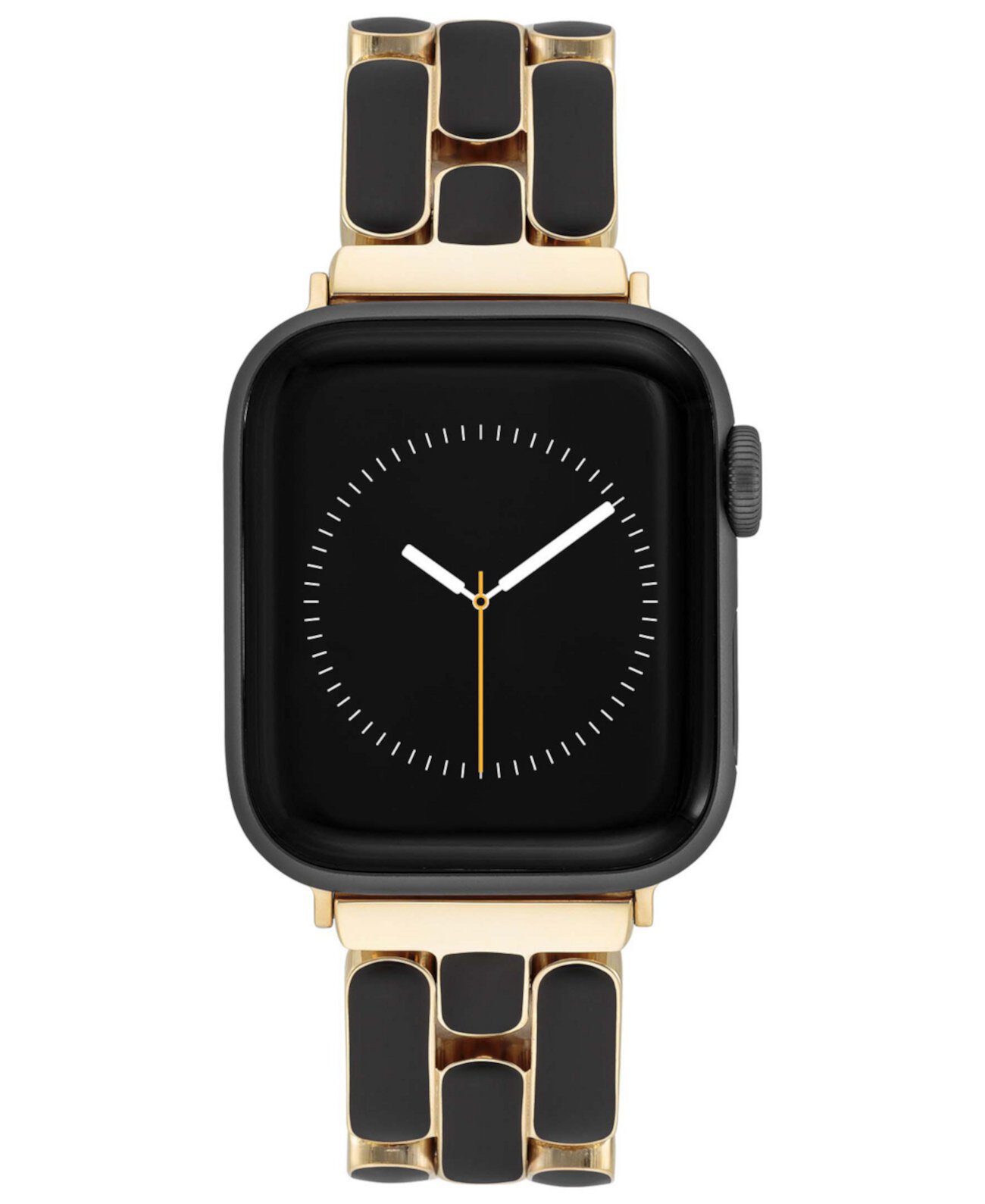 Женский трехрядный браслет с золотой и черной эмалью, совместимый с Apple Watch диаметром 38/40/41 мм Anne Klein