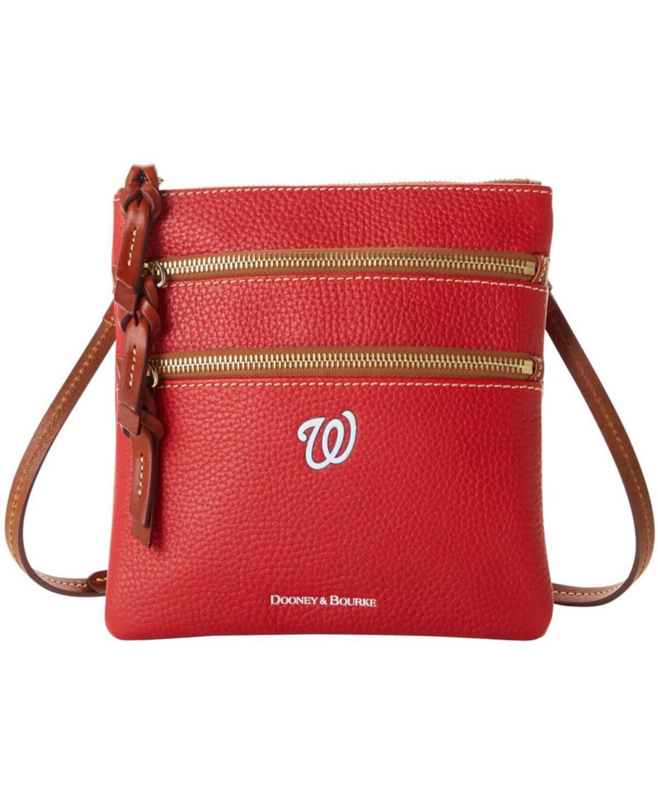 Женская сумочка через плечо с тройной молнией и галькой Washington Nationals Dooney & Bourke