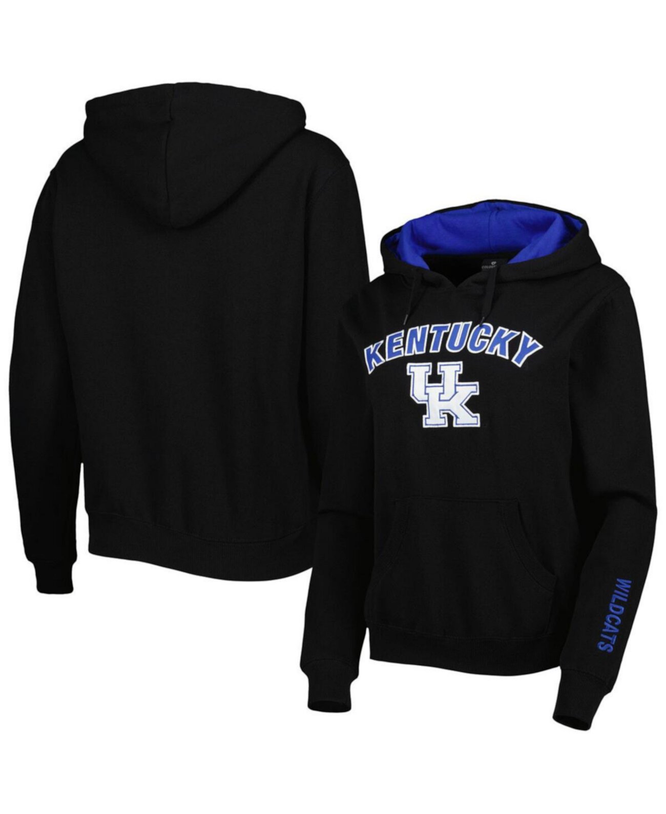 Женский пуловер с капюшоном Royal Kentucky Wildcats Arch & Logo Colosseum