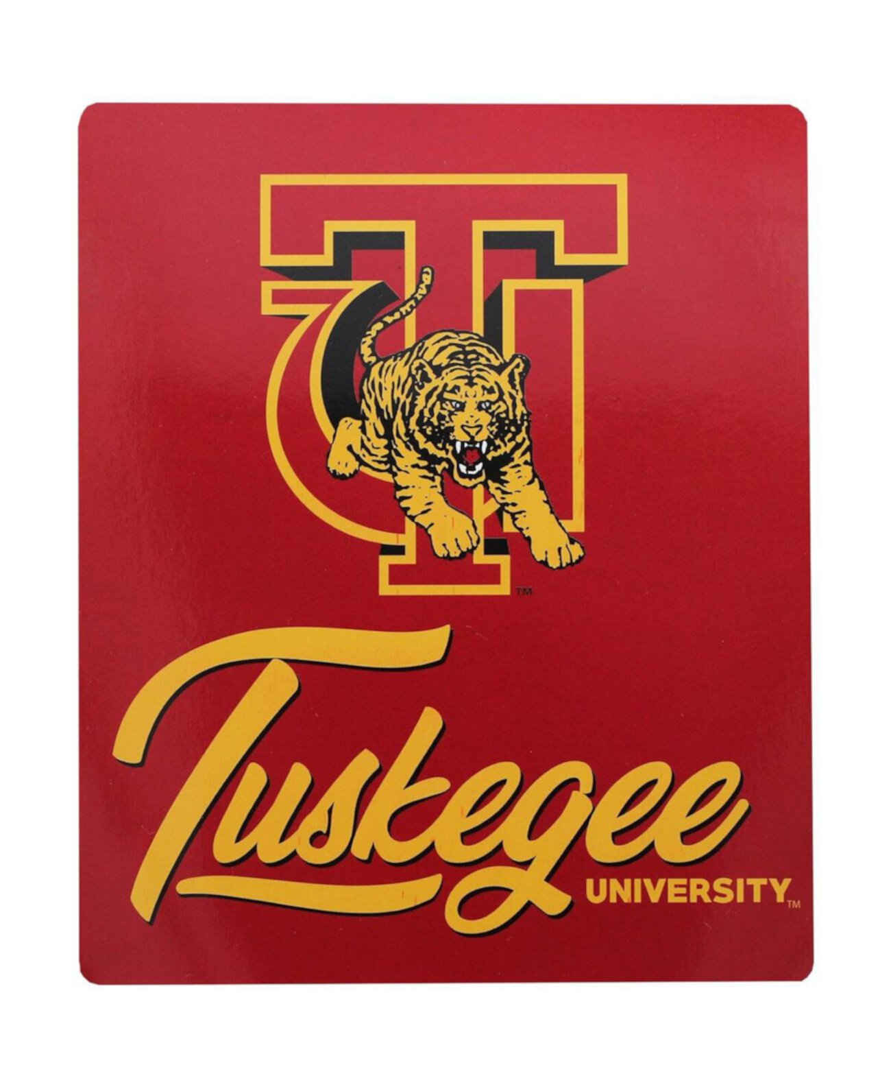 Плюшевое покрывало The Tuskegee Golden Tigers с подписью Raschel 50 x 60 дюймов Northwest Company