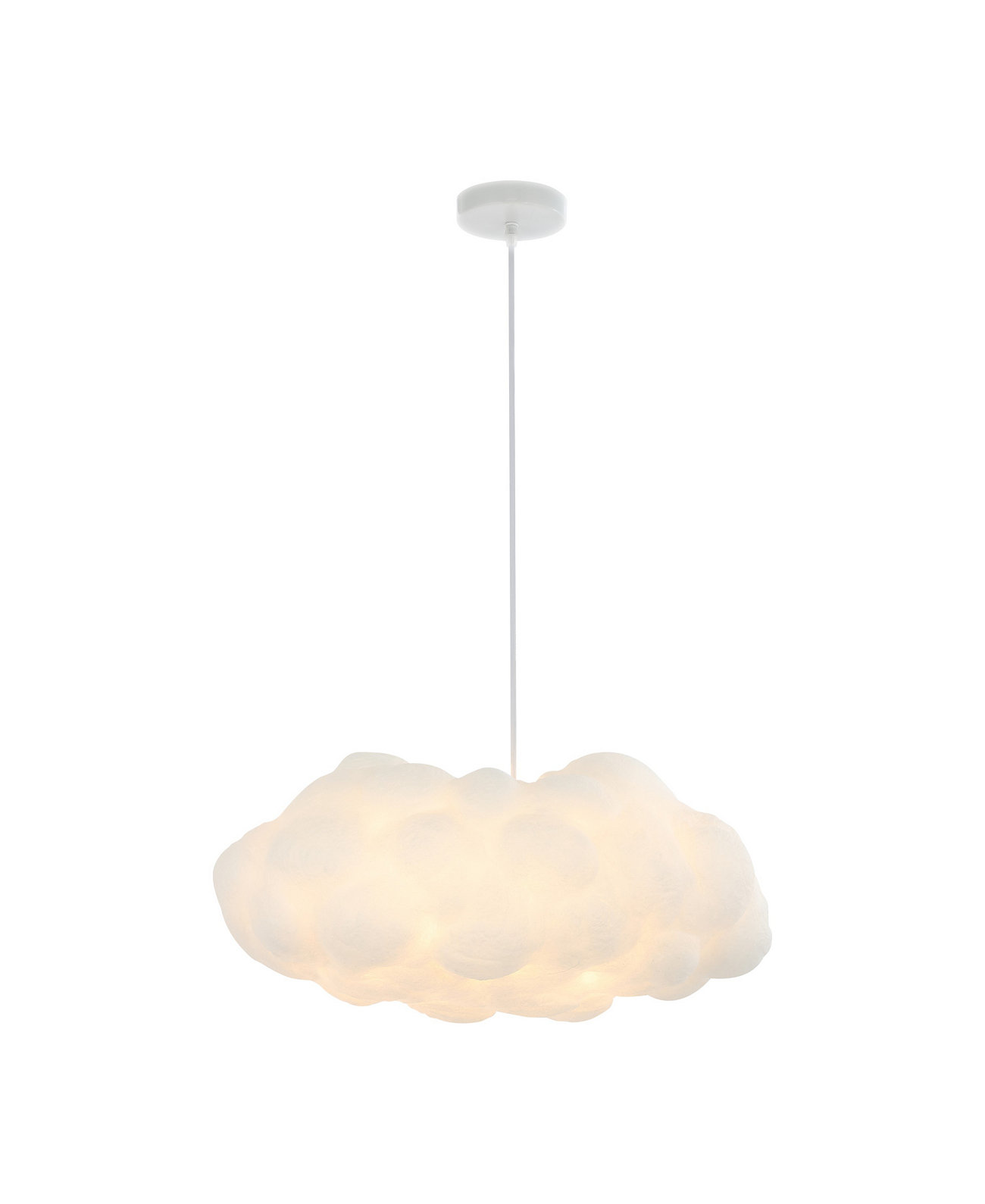 Zephyr 23" 2-Light Modern Contemporary Silk LED Cloud Pendant JONATHAN Y