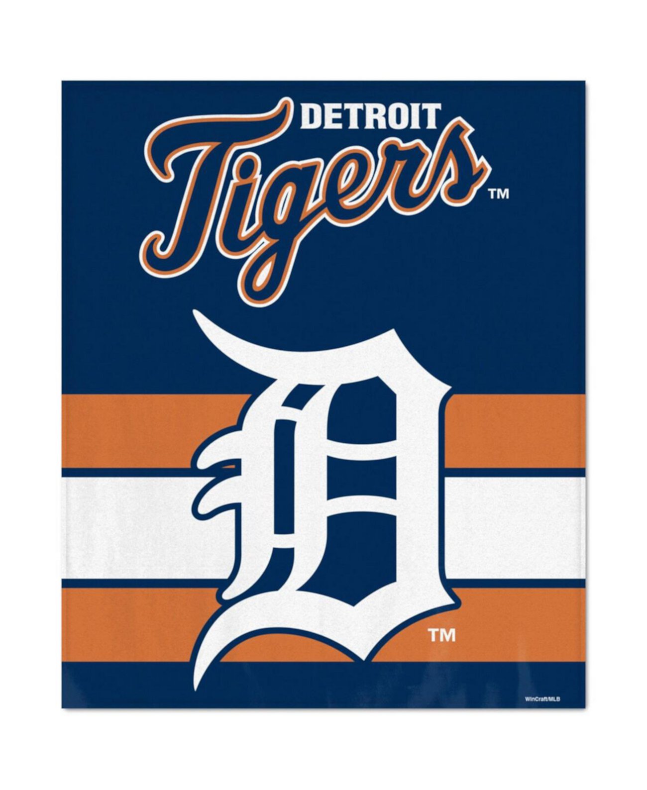 Ультраплюшевое покрывало Detroit Tigers размером 50 x 60 дюймов Wincraft