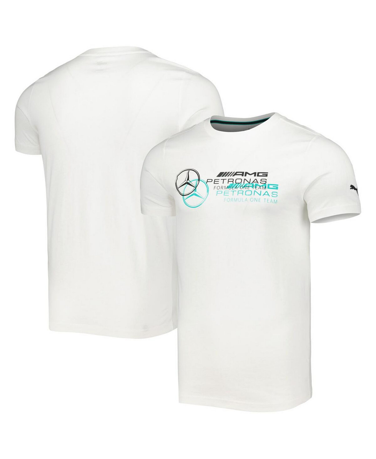 Мужская белая футболка с логотипом Mercedes-AMG Petronas F1 Team 2023 PUMA