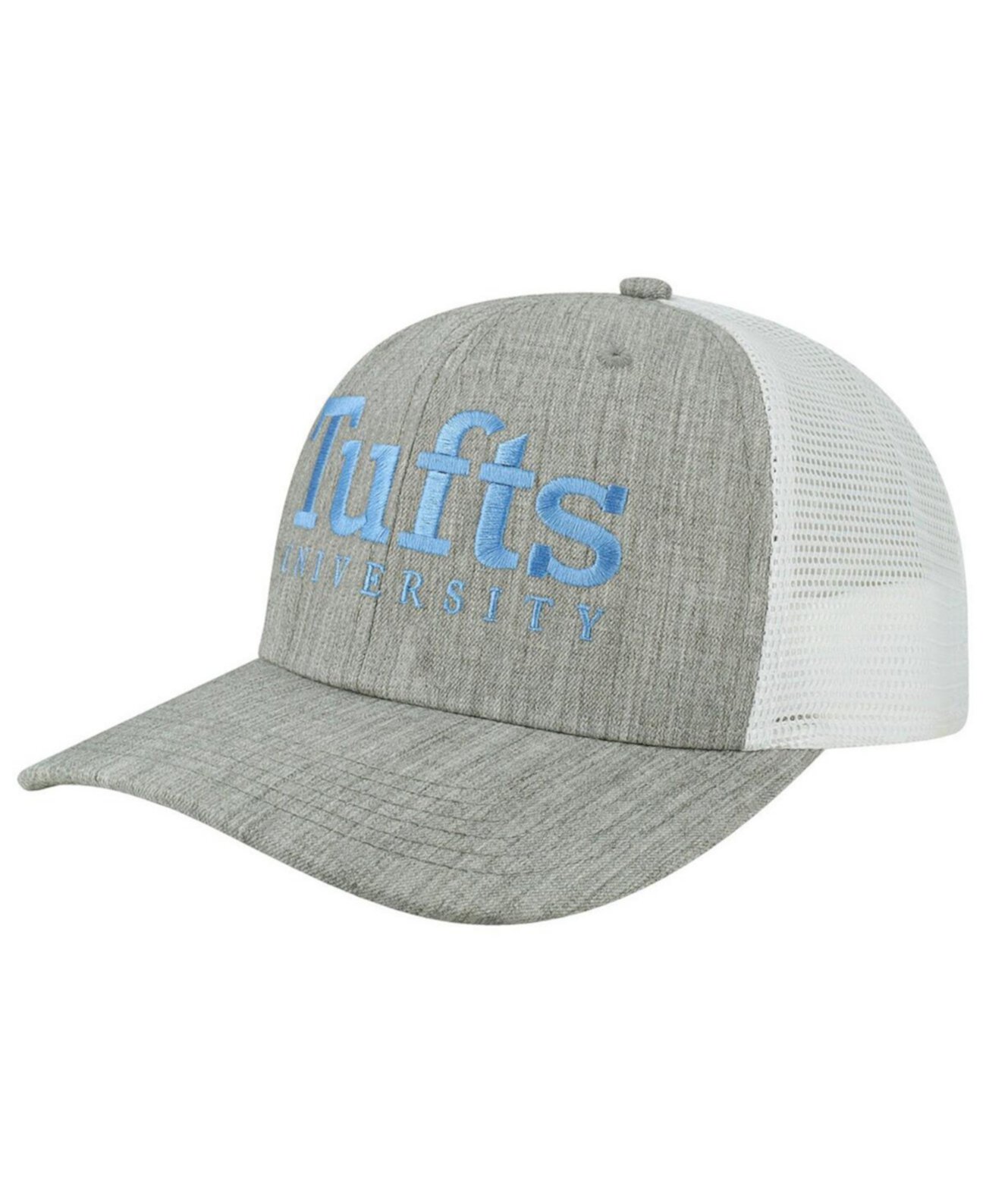 Мужская кепка-кепка Snapback Jumbos The Champ Trucker с изображением серого и белого цвета Tufts University Jumbos The Champ Trucker Legacy Athletic