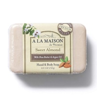 French Milled Hand & Body Bar Soap Sweet Almond -- 8.8 oz A La Maison