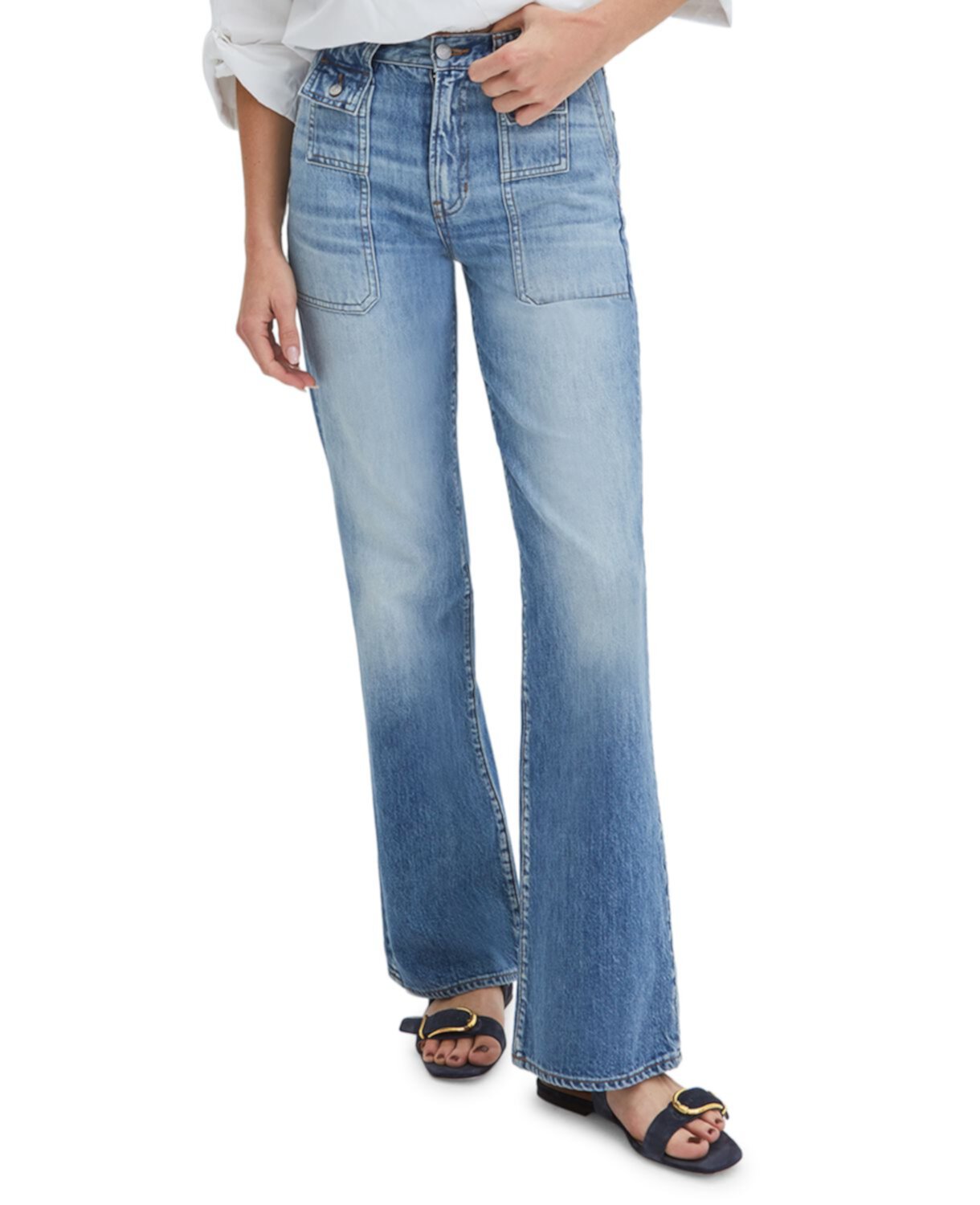 Джинсы Tommy Jeans Claire High Rise wide. Wide Leg Jeans. Джинсы Zara TRF High-Rise wide-Leg, голубой. Veronica Beard прямые джинсы.