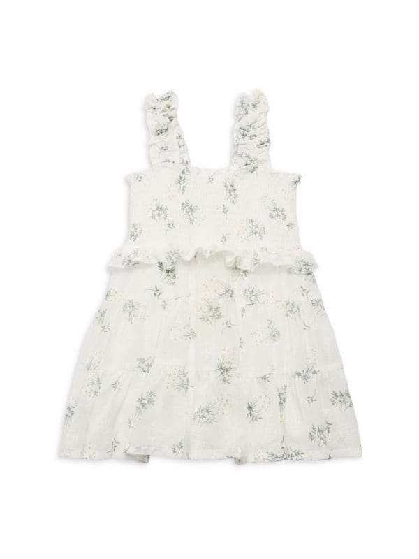 Многоярусное платье со сборками и цветочным принтом для девочек Baby Sara