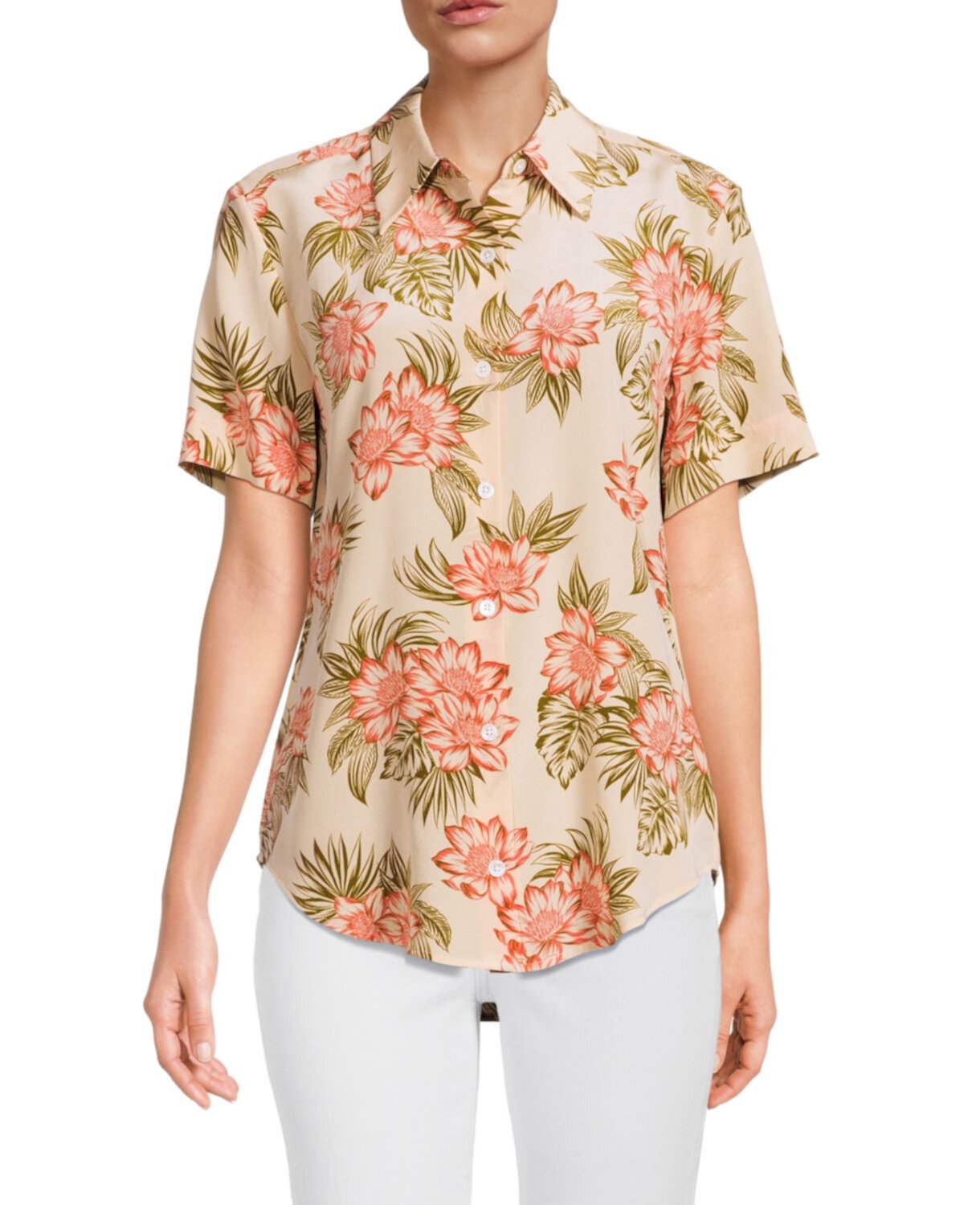 Шелковая рубашка с цветочным принтом Illumina EQUIPMENT