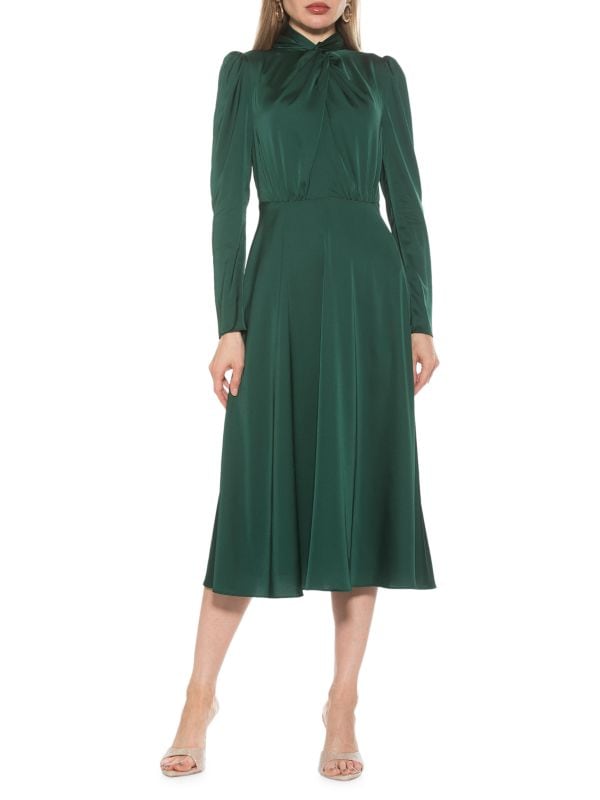 Атласное расклешенное платье Gillian ALEXIA ADMOR